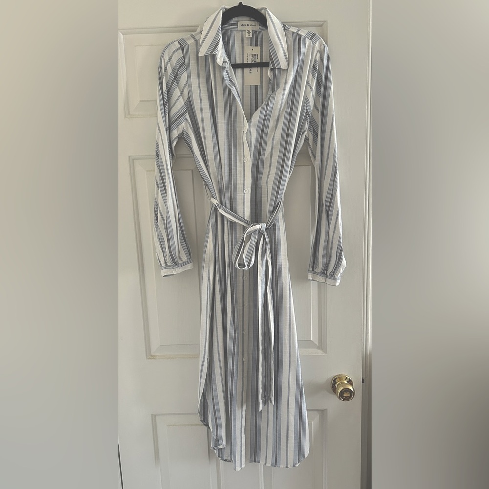Cloth & Stone Tie Waist Shirt Dress with tags